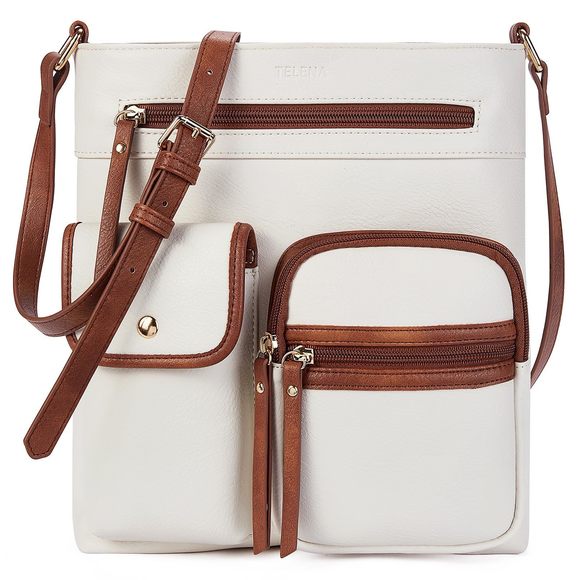 Crossbody Purses Medium Pu Leather Shoulder Bag With Multi Pocket XD - Picture 1 of 6